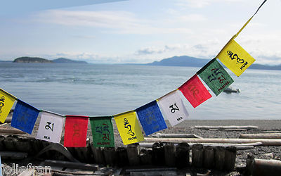 Drapeau de prière tibétain - acheter lungta et mantra om ma ni