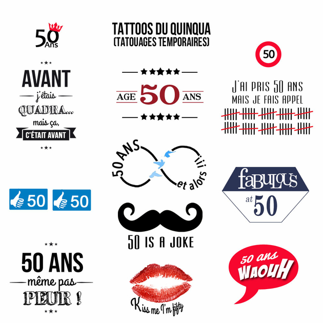 Tattoos du quinqua (anniversaire de 50 ans)